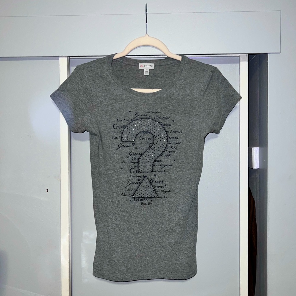 Grey GUESS T-shirt Size Small